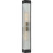 Triform 2 Light 32 inch Black and Antique Brass Outdoor Wall Mount