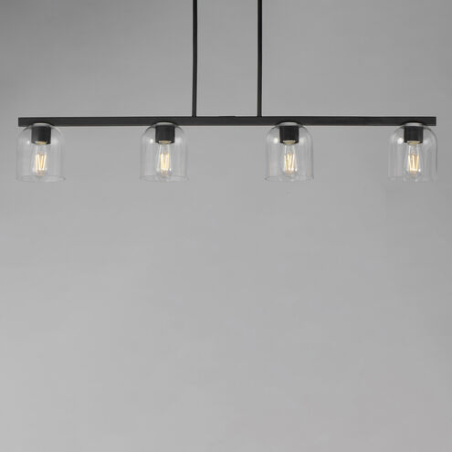 Scoop 4 Light 46 inch Black Linear Pendant Ceiling Light
