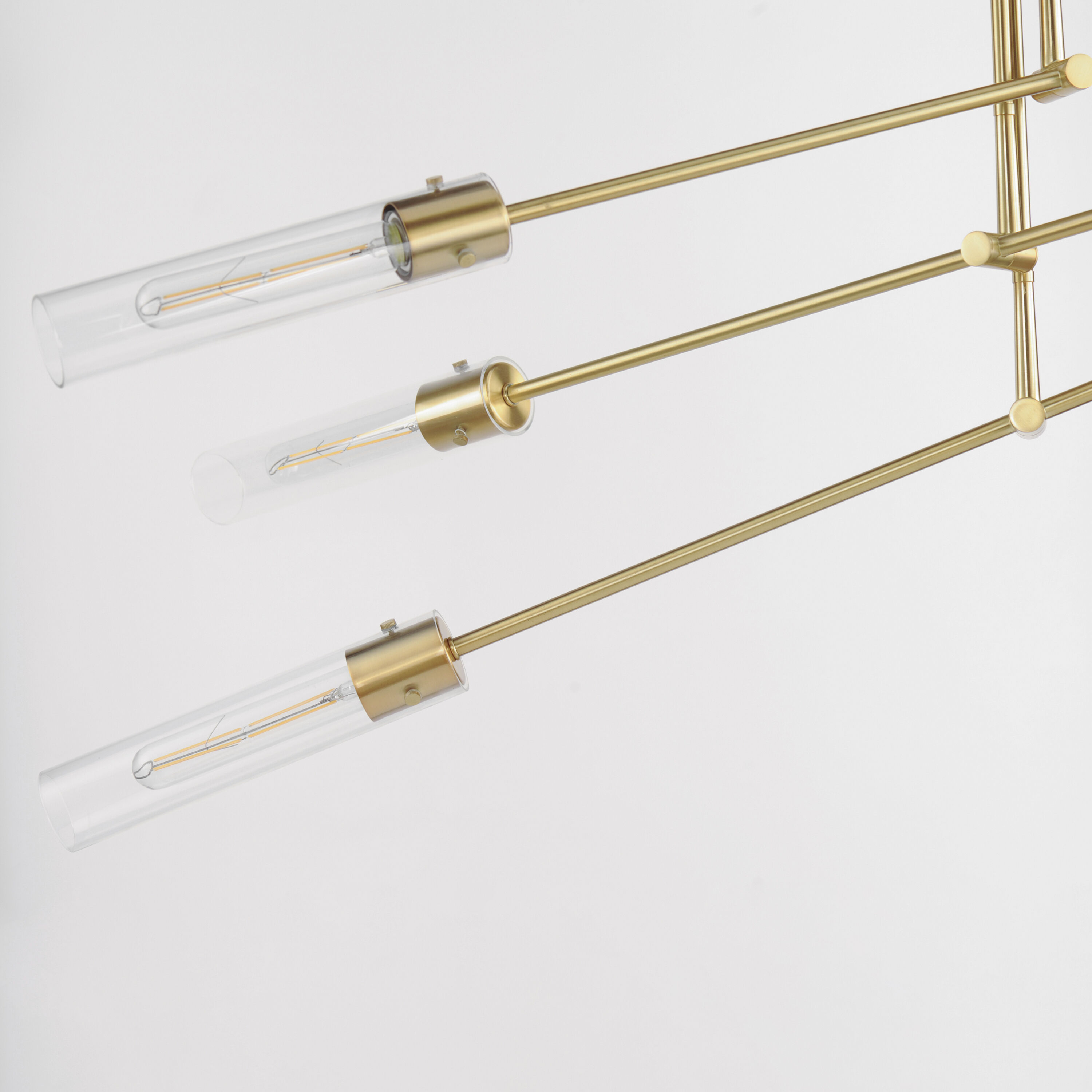 Equilibrium LED 51.75 inch Natural Aged Brass Multi-Light Pendant Ceiling Light