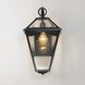 Prism 1 Light 18 inch Black Outdoor Wall Mount