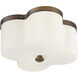 Clover 2 Light 13.5 inch Antique Bronze Flush Mount Ceiling Light