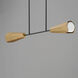 Rizzo 2 Light 36.75 inch Black and Antique Brass Linear Pendant Ceiling Light