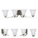 Aurora 4 Light 29.5 inch Satin Nickel Bath Vanity Wall Light