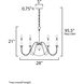 Plumette 6 Light 28 inch Chestnut Bronze Chandelier Ceiling Light