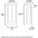 Foundry 1 Light 16 inch Black Outdoor Wall Mount