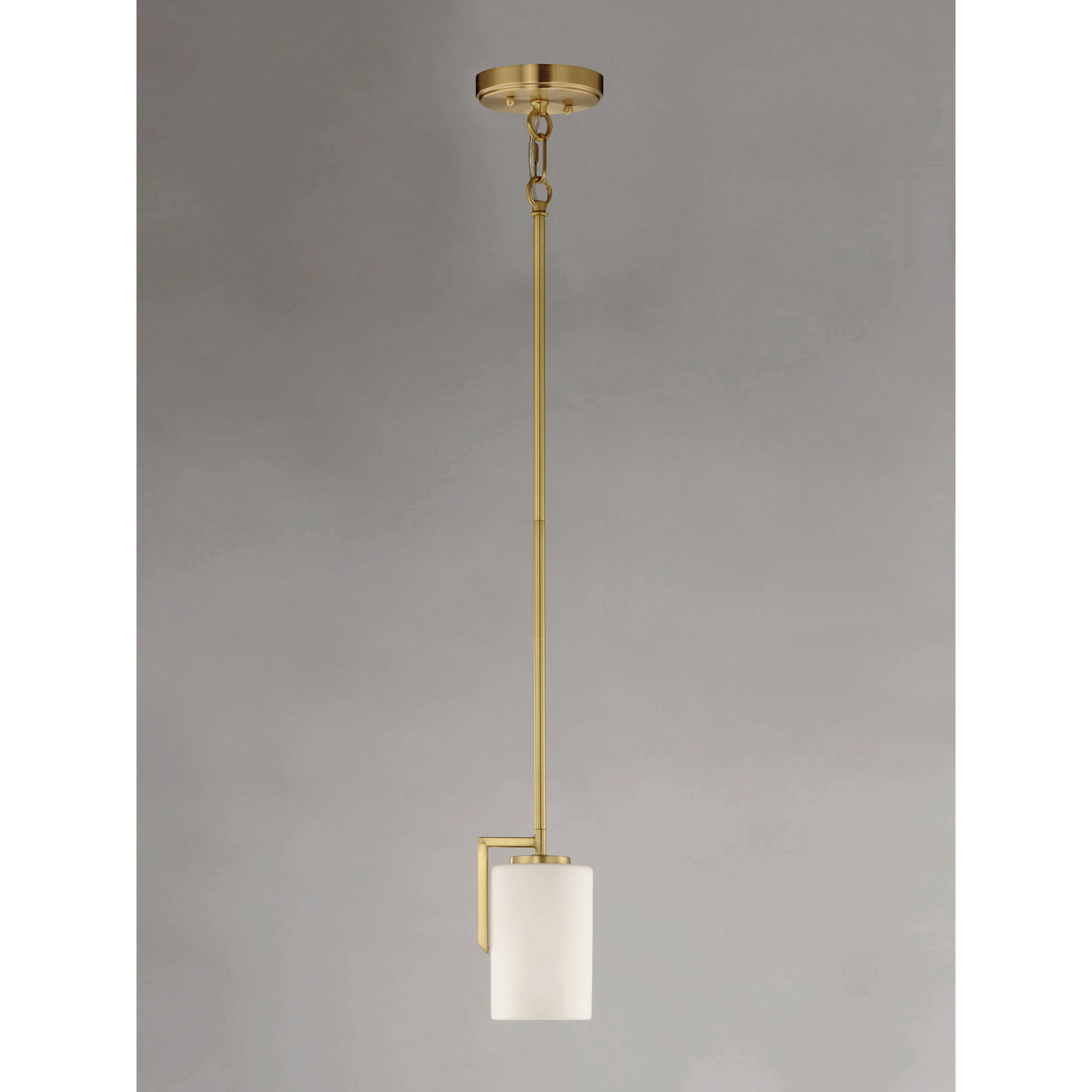 Dart 1 Light 4.5 inch Satin Brass Mini Pendant Ceiling Light