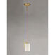 Dart 1 Light 4.5 inch Satin Brass Mini Pendant Ceiling Light