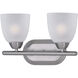 Axis 2 Light 13 inch Satin Nickel Bath Vanity Wall Light