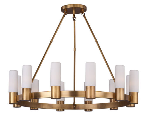 Contessa 12 Light 35 inch Natural Aged Brass Chandelier Ceiling Light