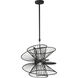 Zeta LED 20 inch Black Suspension Pendant Ceiling Light