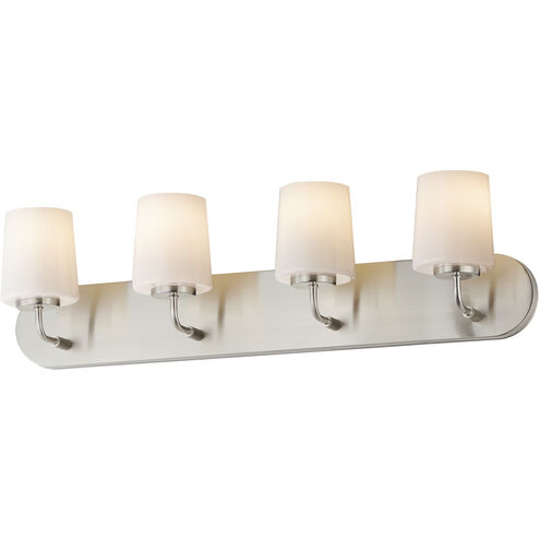 Durham 4 Light 30 inch Satin Nickel Bath Vanity Wall Light