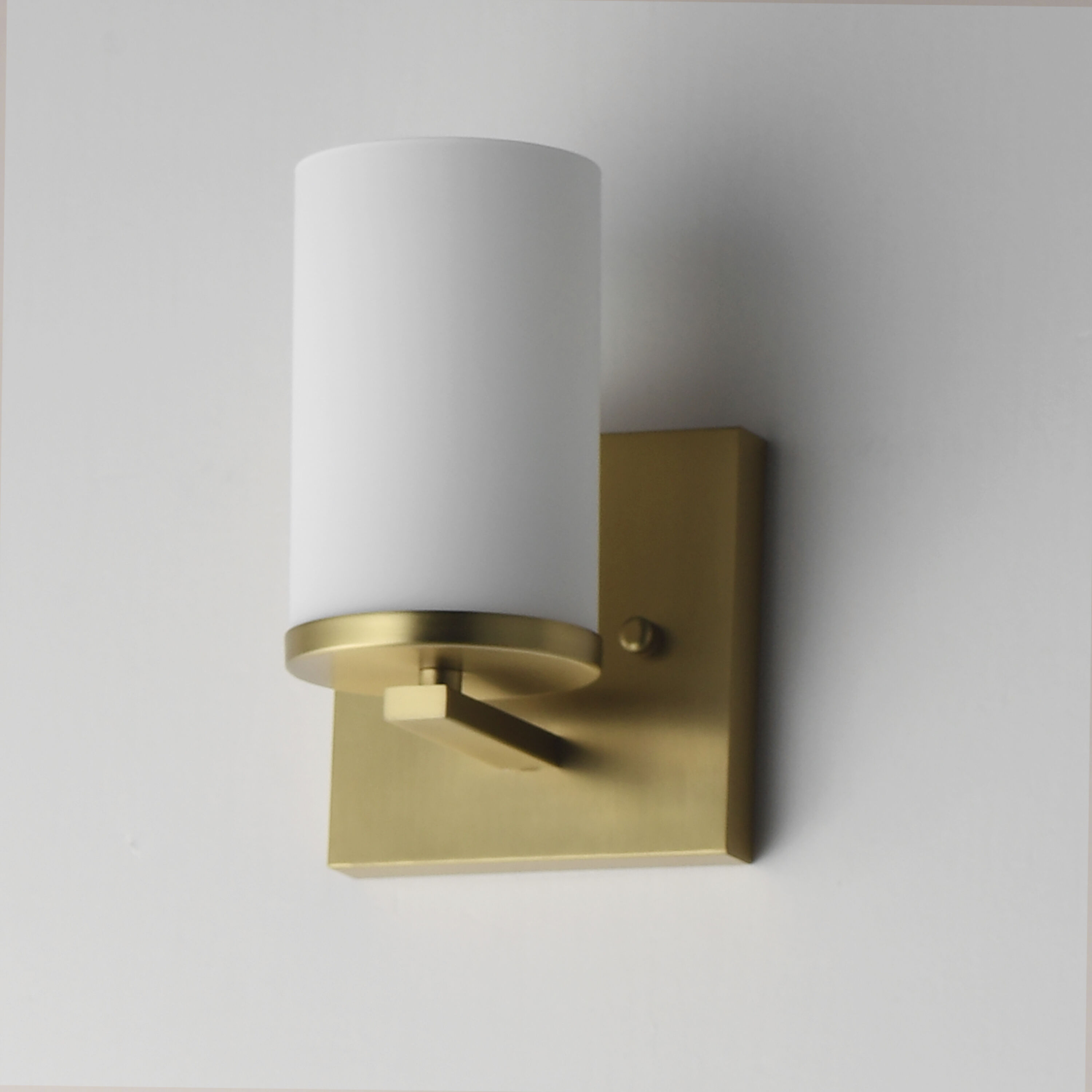 Lateral 1 Light 5 inch Satin Brass Wall Sconce Wall Light in Satin White