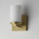 Lateral 1 Light 5 inch Satin Brass Wall Sconce Wall Light in Satin White