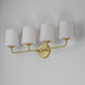Bristol 4 Light 28.5 inch Satin Brass Bath Vanity Wall Light
