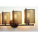 Caspian 4 Light 36.5 inch Oil Rubbed Bronze and Antique Brass Wall Sconce Wall Light