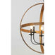 Compass 6 Light 30 inch Antique Pecan/Black Single Pendant Ceiling Light in Antique Pecan and Black