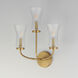 Camelot 3 Light 16.5 inch Natural Aged Brass Wall Sconce Wall Light