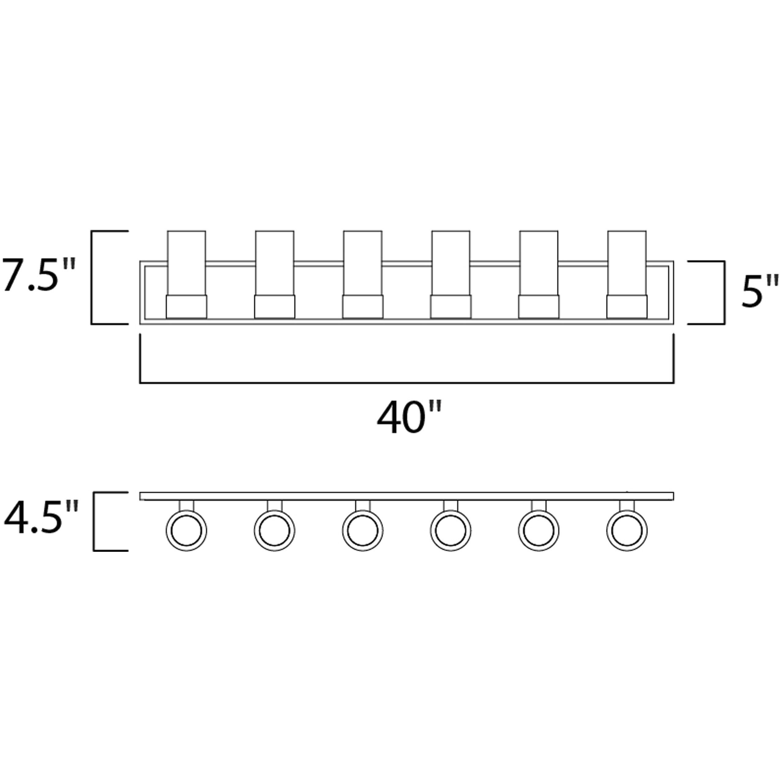 Silo LED 40 inch Polished Chrome Bath Vanity Wall Light