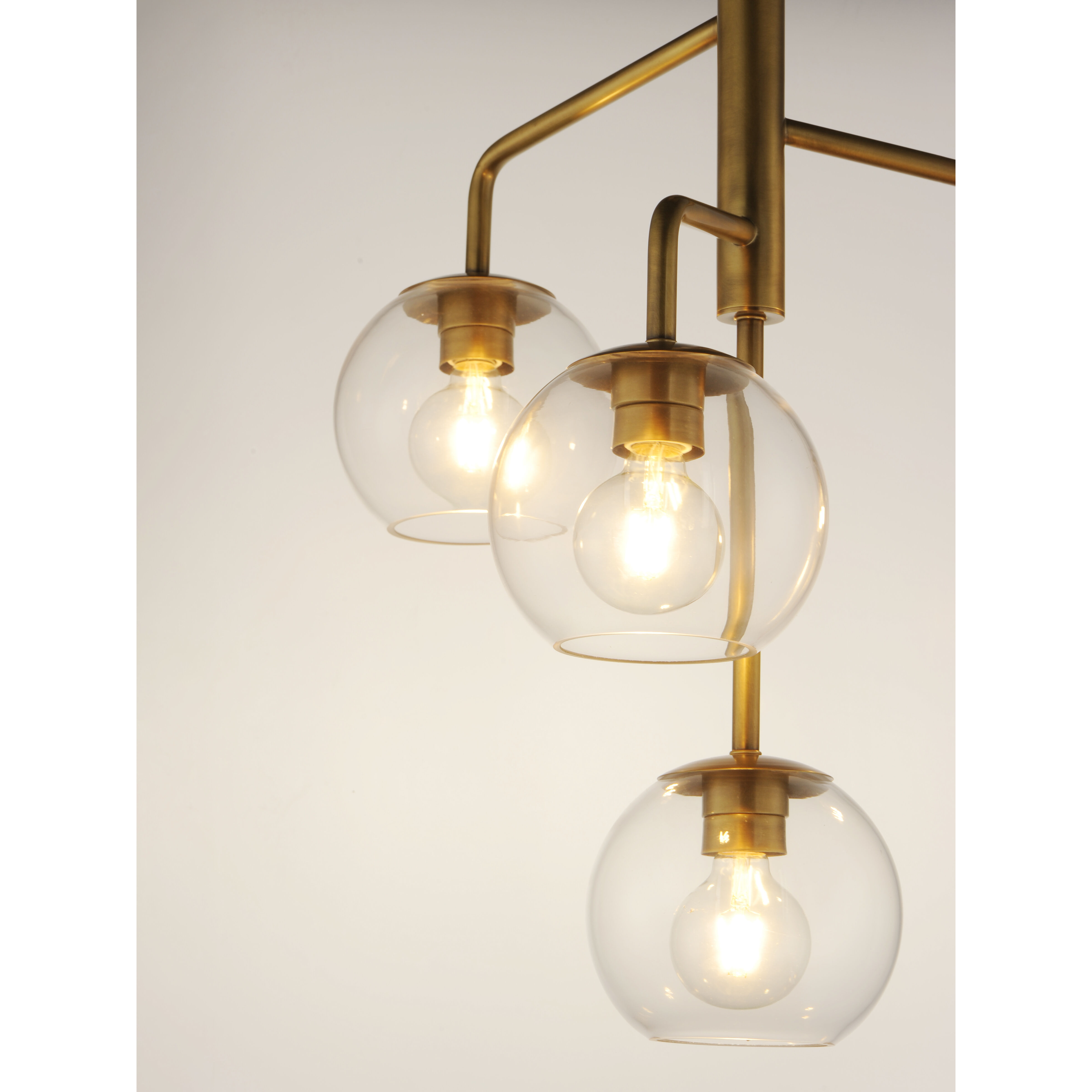 Branch 4 Light 21.5 inch Natural Aged Brass Multi-Light Pendant Ceiling Light