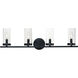 Sentinel 4 Light 30 inch Black Bath Vanity Wall Light