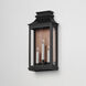 Savannah VX 3 Light 22 inch Antique Copper and Black Oxide Outdoor Wall Mount in Antique Copper/Black