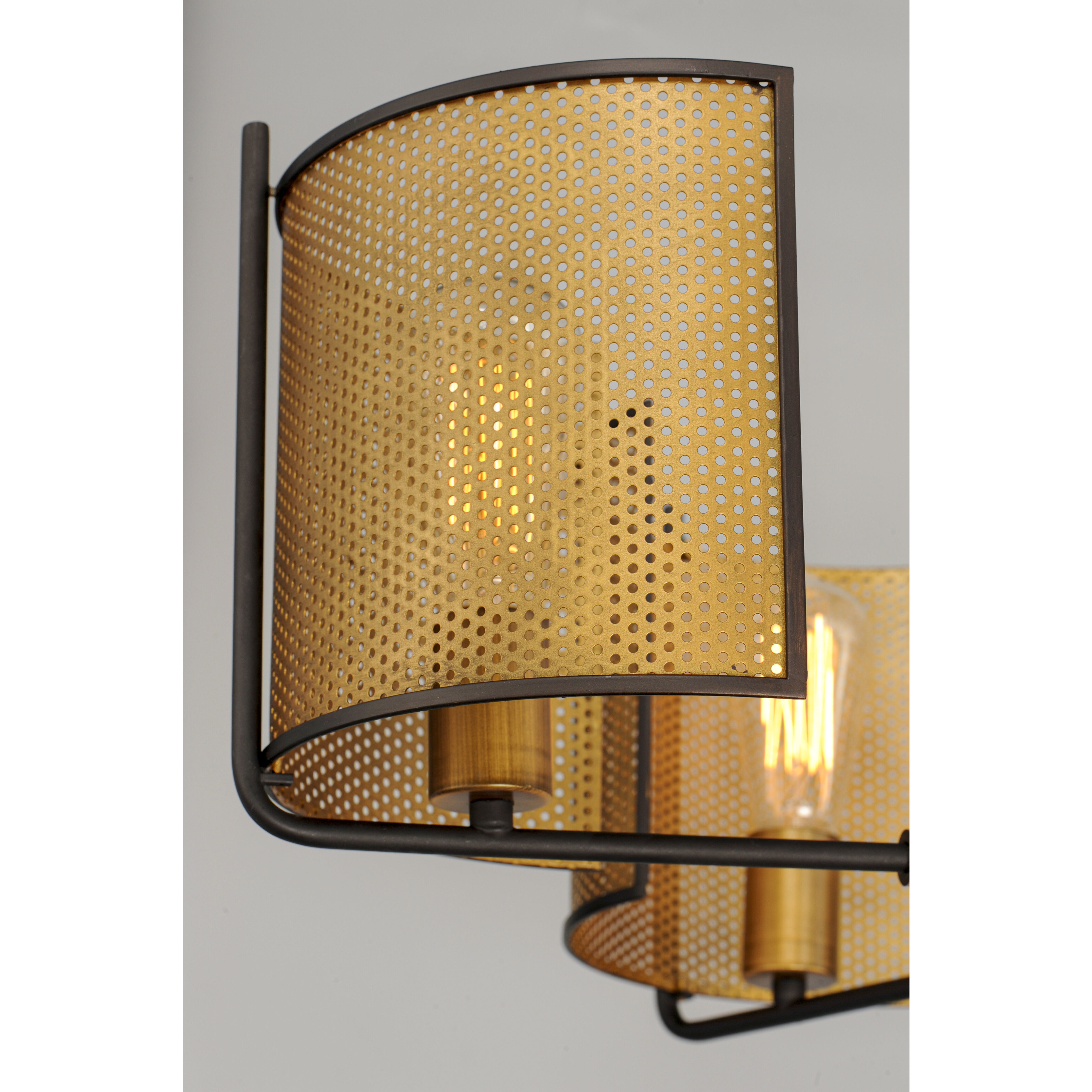 Caspian 5 Light 31.25 inch Oil Rubbed Bronze/Antique Brass Multi-Light Pendant Ceiling Light