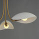 Maris 3 Light 22 inch White and Natural Aged Brass Multi-Light Pendant Ceiling Light