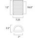 Zenith LED 12 inch Architectural Bronze Outdoor Wall Mount