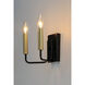Sullivan 2 Light Black and Gold Wall Sconce Wall Light
