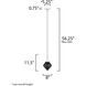 Adorn 1 Light 8 inch Black and Burnished Brass Single Pendant Ceiling Light