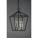 Abode 4 Light 12 inch Textured Black/Polished Nickel Chandelier Ceiling Light in Textured Black and Polished Nickel
