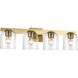Scoop 4 Light 29.5 inch Natural Aged Brass Bath Vanity Wall Light