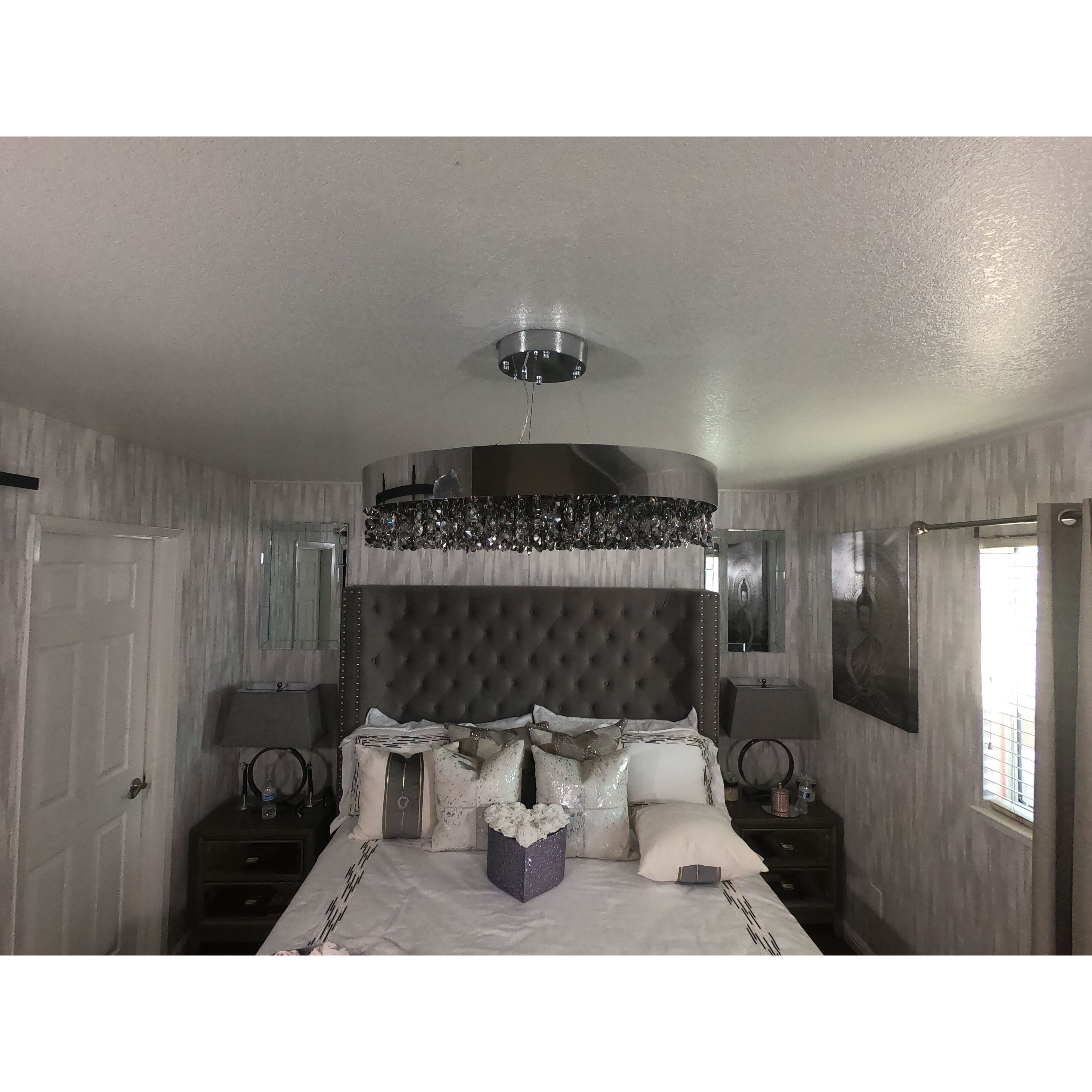 Mystic Single Pendant Ceiling Light in Polished Chrome, Mirror Smoke