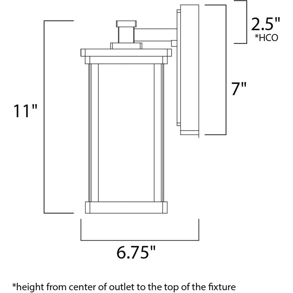 Terrace LED E26 LED 11 inch Bronze Outdoor Wall Mount
