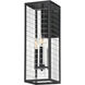 Magnus 3 Light 21 inch Black Outdoor Wall Mount