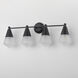 Hargreaves 4 Light 33.25 inch Black Bath Vanity Wall Light