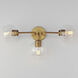 Knox 3 Light 24.25 inch Natural Aged Brass Bath Vanity Wall Light