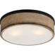Franklin 2 Light 14.25 inch Driftwood and Black Flush Mount Ceiling Light