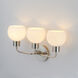 Coraline 3 Light 21.75 inch Satin Nickel Bath Vanity Wall Light