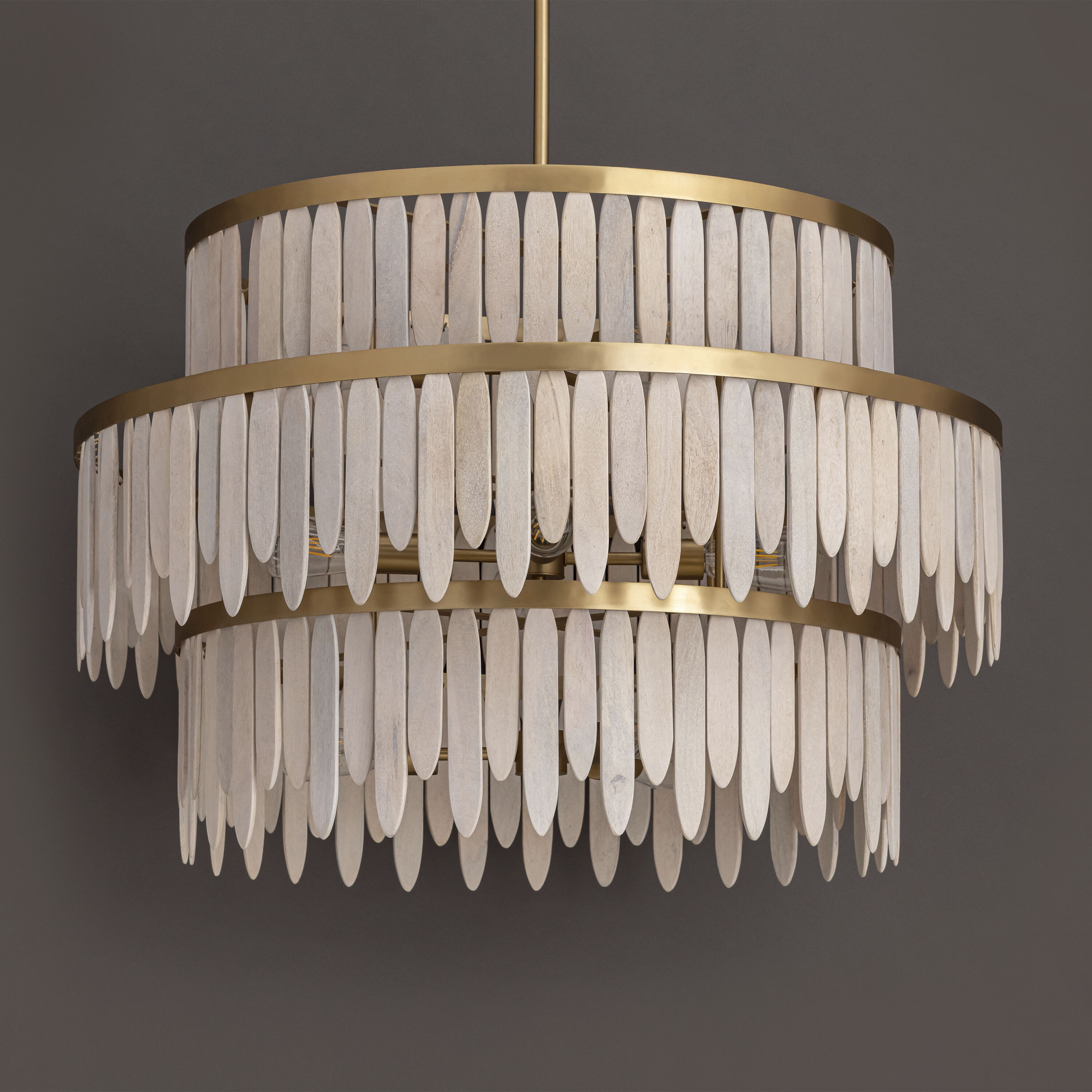 Marimba 10 Light 36 inch Weathered White Chandelier Ceiling Light