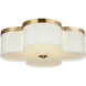Clover 4 Light 19.75 inch Satin Brass Flush Mount Ceiling Light