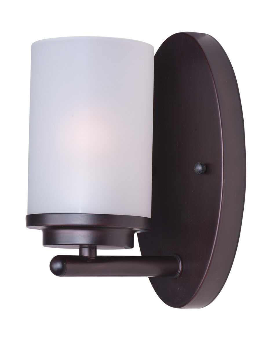 Corona 1 Light 6 inch Oil Rubbed Bronze Bath Vanity Wall Light in Frosted