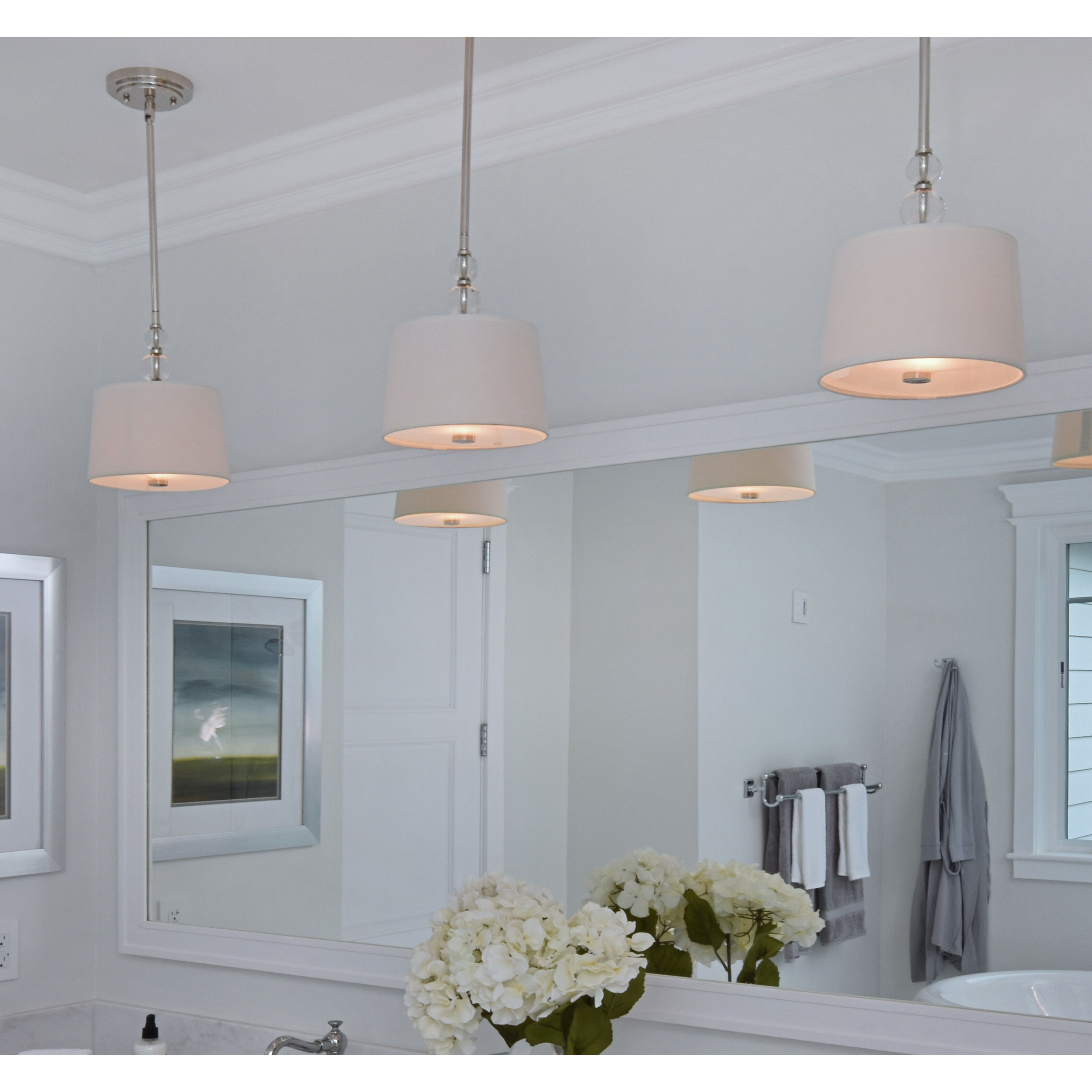 Rondo 1 Light 9 inch Polished Nickel Mini Pendant Ceiling Light