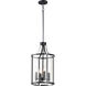 Sentinel 4 Light 12 inch Black Single Pendant Ceiling Light