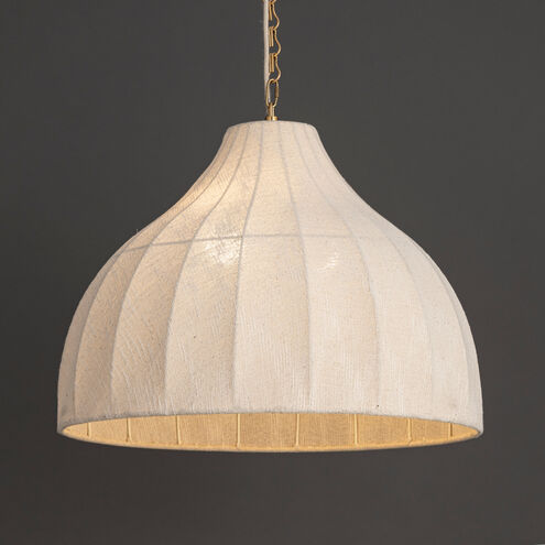 Hearthveil 1 Light 24.25 inch Natural Aged Brass Single Pendant Ceiling Light