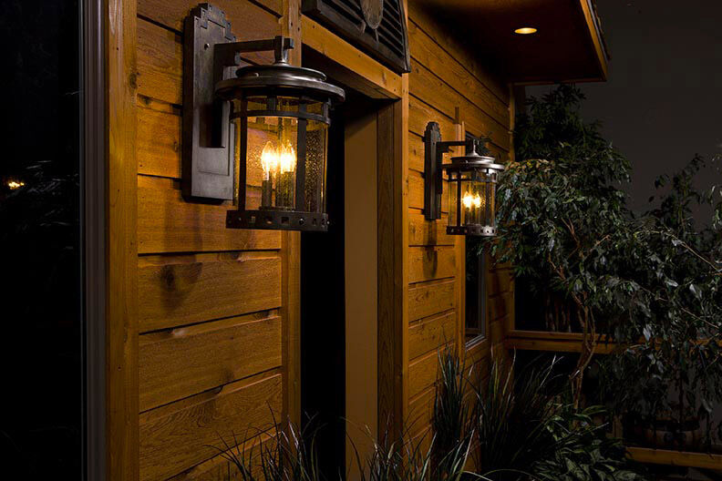 Santa Barbara VX 3 Light 20 inch Sienna Outdoor Wall Mount