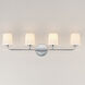 Durham 4 Light 32.5 inch Polished Chrome Bath Vanity Wall Light