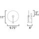 Quarry LED 9.75 inch Natural Aged Brass ADA Wall Sconce Wall Light
