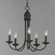 Logan 5 Light 21 inch Black Multi-Light Pendant Ceiling Light