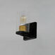 Sleek 1 Light 5 inch Antique Brass/Black Bath Vanity Wall Light